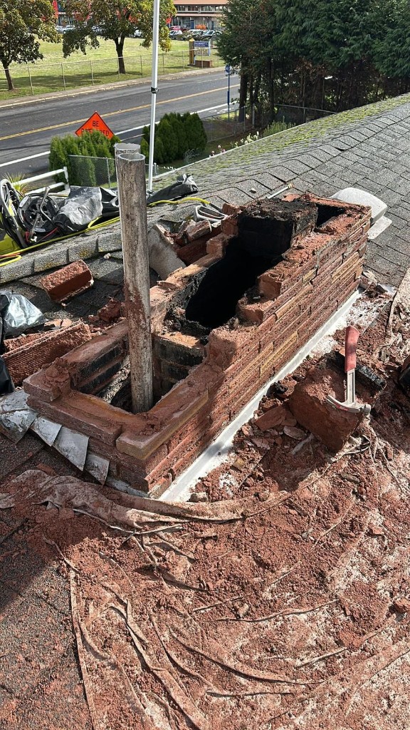 Before - Chimney Rebuild