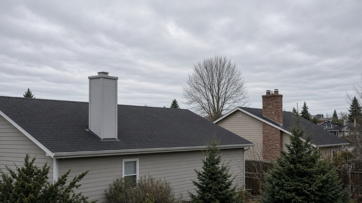 Suburban chimney in Clackamas, Oregon