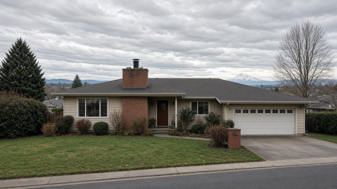 Wood-burning ranch chimney in Gresham, Oregon