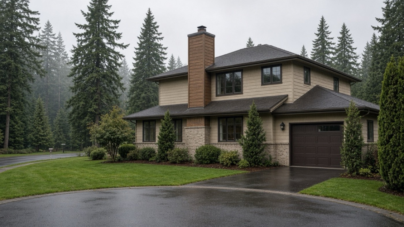 Prefab chimney chase in Tualatin, Oregon