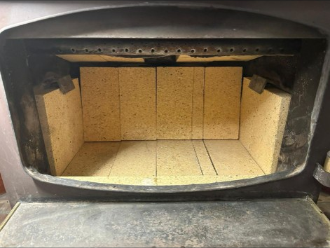 After: new fire brick replacement in a Portland, Oregon firebox